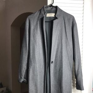 Zara Basic Gray Coat - Size XS